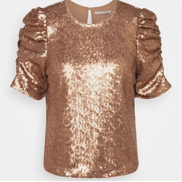ABERCOMBIE AND FITCH Sequin Bronze Top - Picture 1 of 2